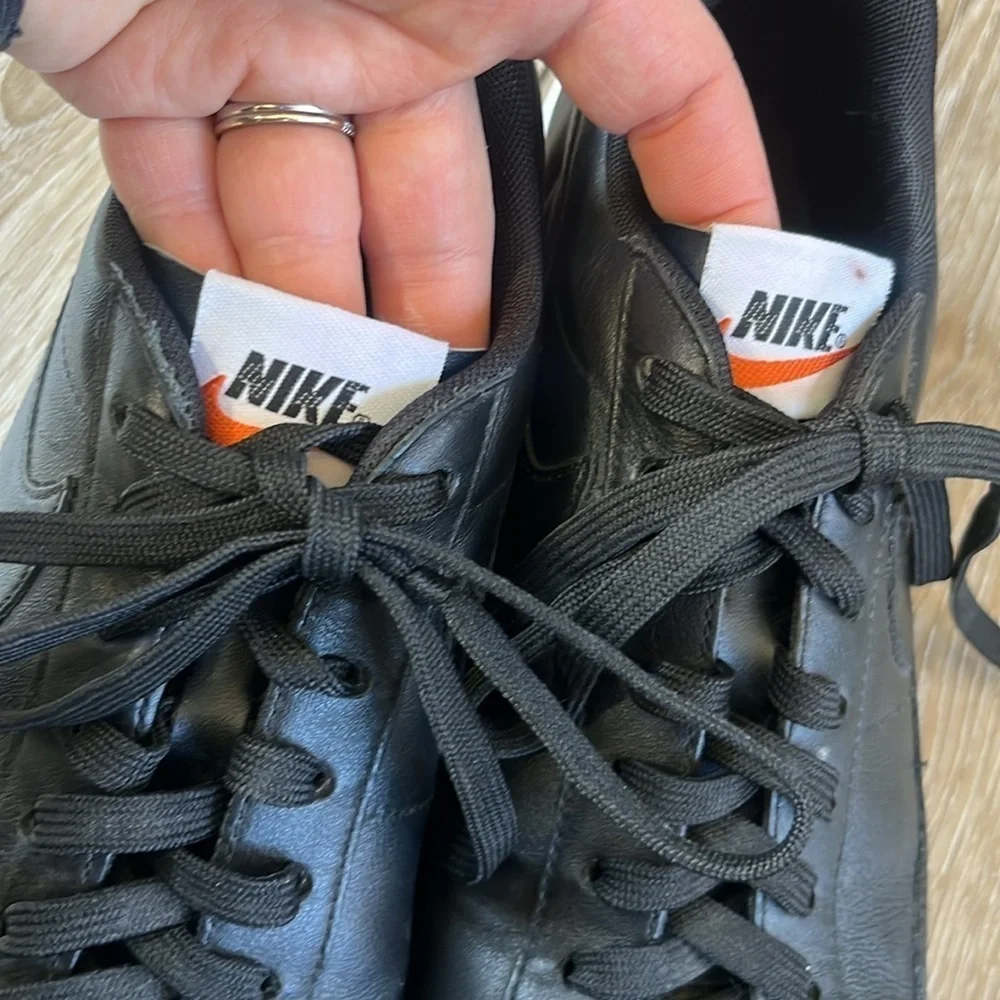 Nike Blazer Low Blazer Black Leather Sneakers